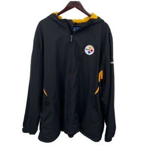 Vintage NFL Reebok Team Apparel LARGE Pittsburgh STEELERS Large Coat Jacket